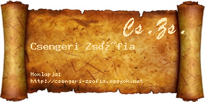 Csengeri Zsófia névjegykártya